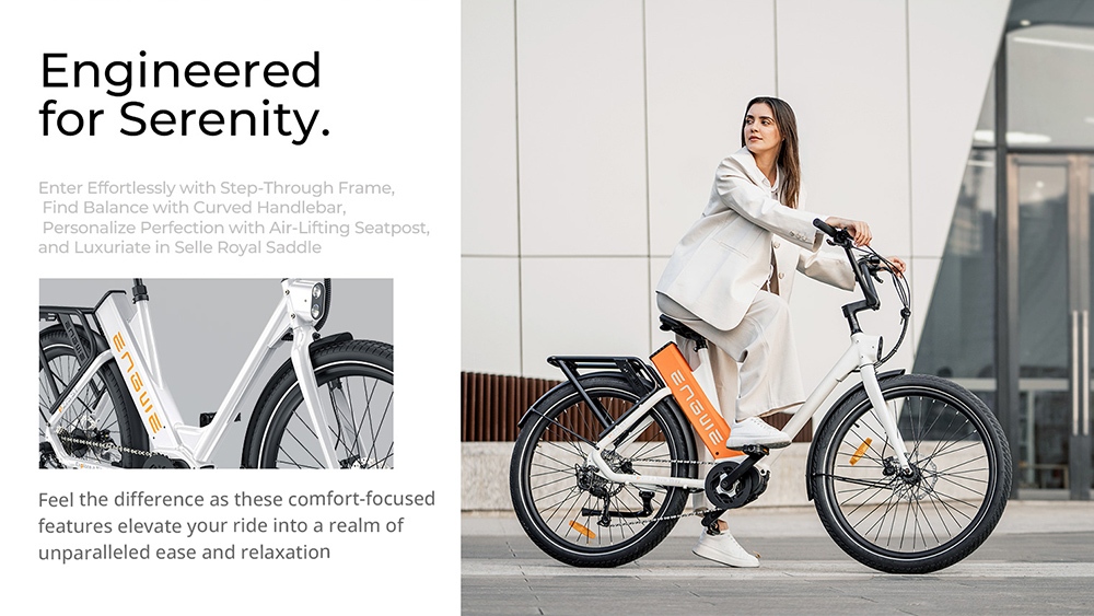 ENGWE P275 ST 250W Mid-Motor Commuter Electric Bike, 260km Max Range, 19.2Ah Samsung cell - Dark