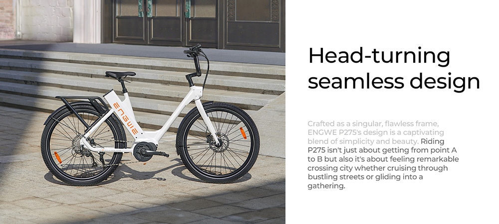 ENGWE P275 ST 250W Mid-Motor Commuter Electric Bike, 260km Max Range, 19.2Ah Samsung cell - Dark